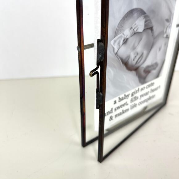 MudPie Baby Girl Metal and Glass Photo Frame - Picture 6 of 9